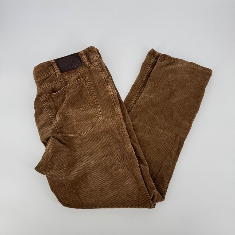 Polo Ralph‎ Lauren Dungarees Corduroy Pants Brown 36x30 Vintage RL Workwear